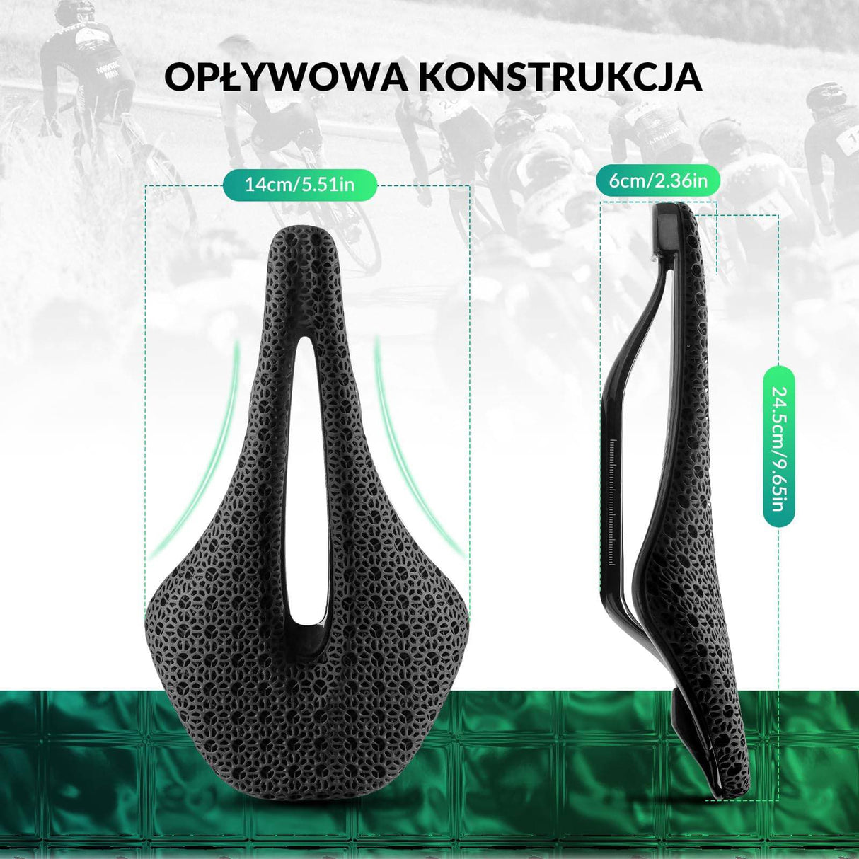 Siodełka Rowerowe Drukowane w 3d Włókno Węglowe