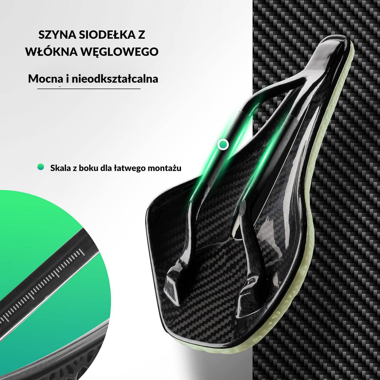 Siodełka Rowerowe Drukowane w 3d Włókno Węglowe