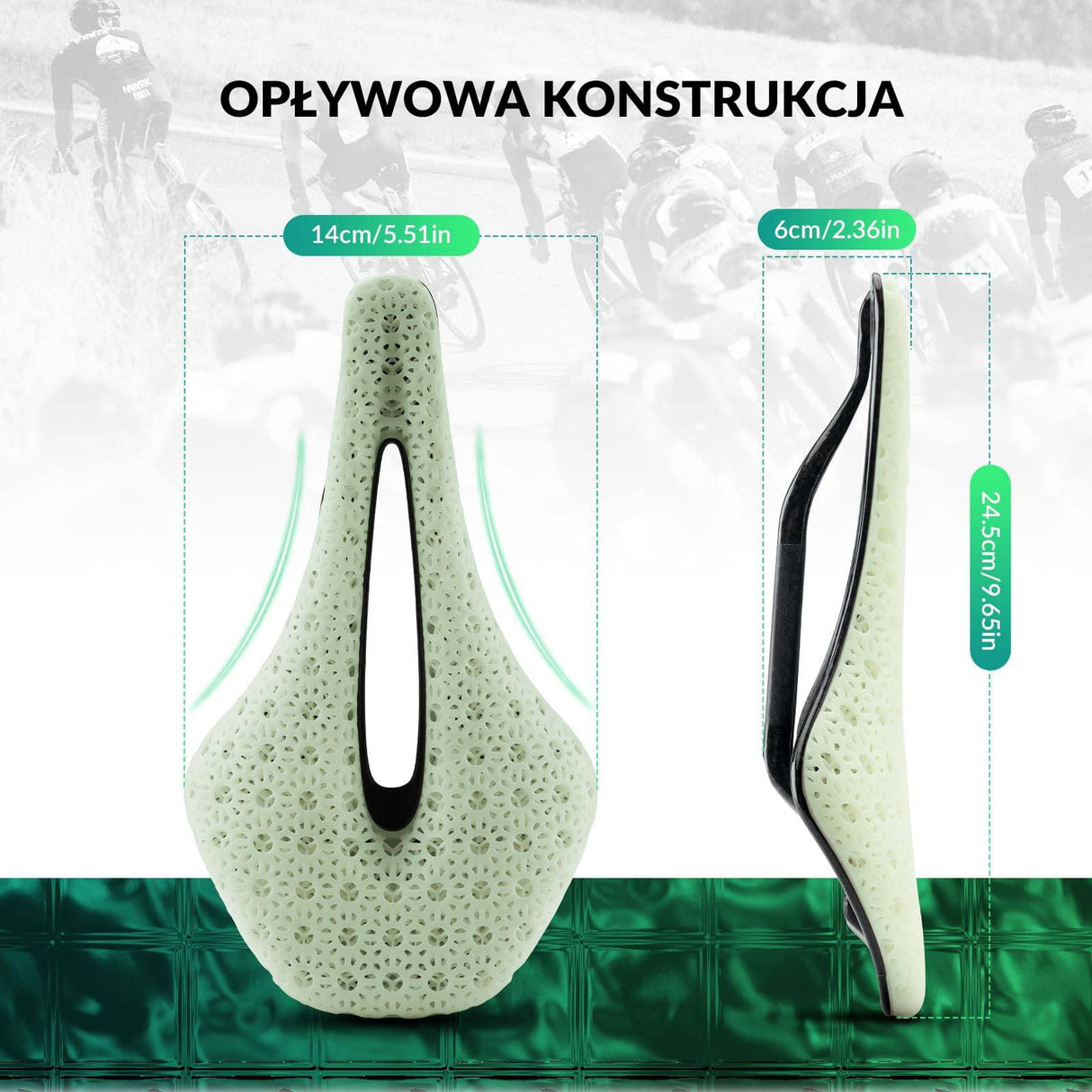 Siodełka Rowerowe Drukowane w 3d Włókno Węglowe
