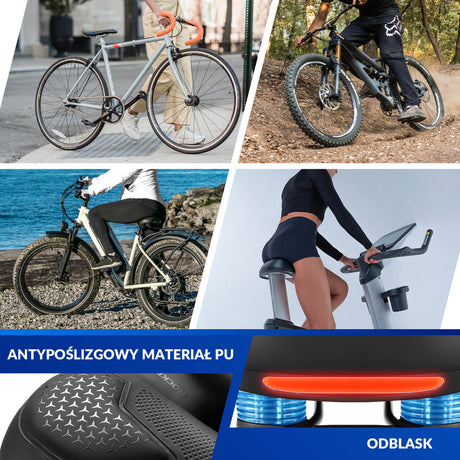 Siodełka Rowerowe Silikonowa Absorpcja Wstrząsów