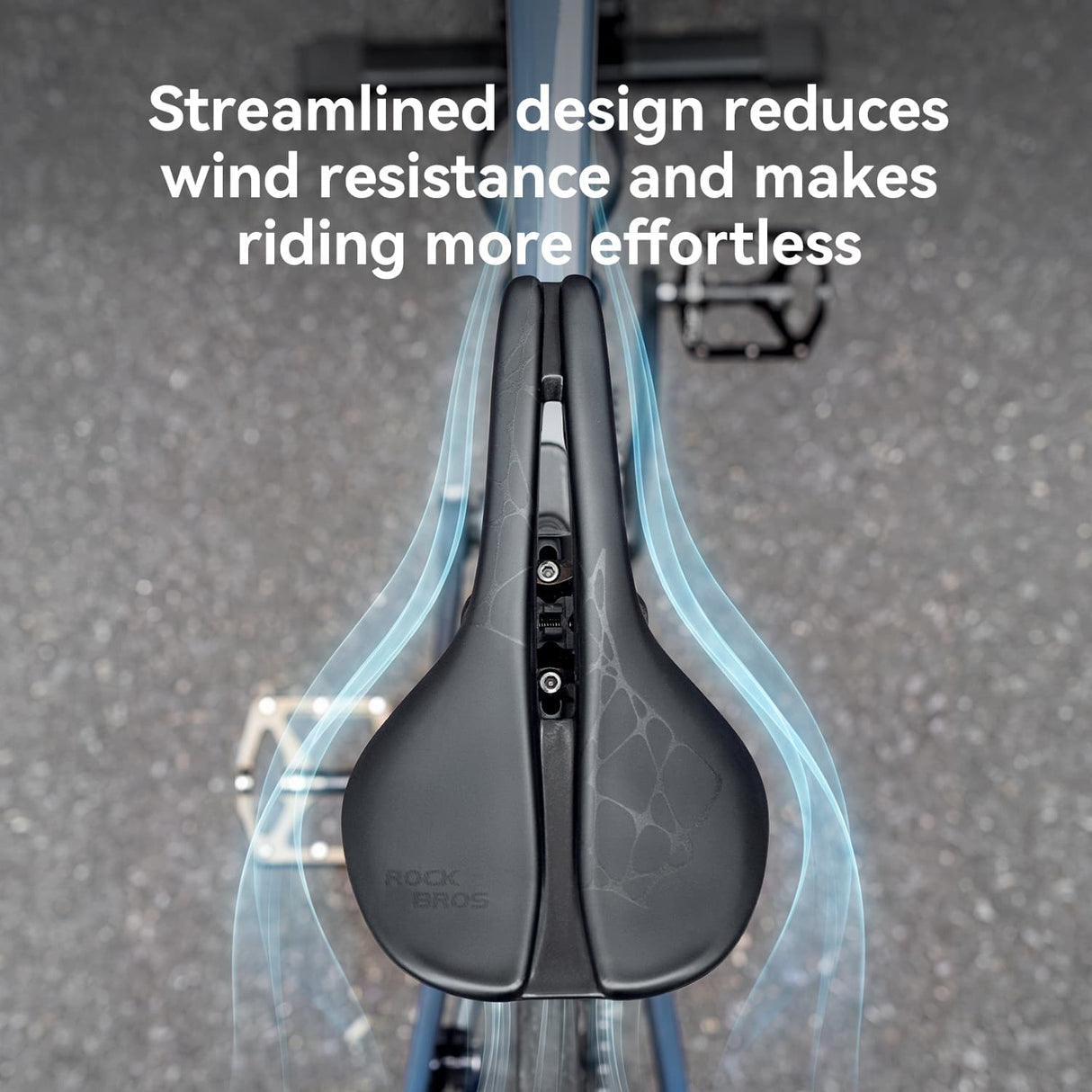 ROCKBROS Sportowe Siodełko Rowerowe Ergonomiczny Design, Pręty Cr-Mo i Wysok Siodełka rowerowe
