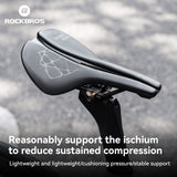 ROCKBROS Sportowe Siodełko Rowerowe Ergonomiczny Design, Pręty Cr-Mo i Wysok Siodełka rowerowe