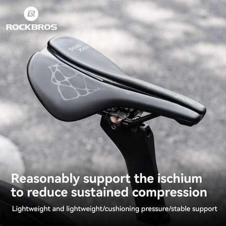 ROCKBROS Sportowe Siodełko Rowerowe Ergonomiczny Design, Pręty Cr-Mo i Wysok Siodełka rowerowe