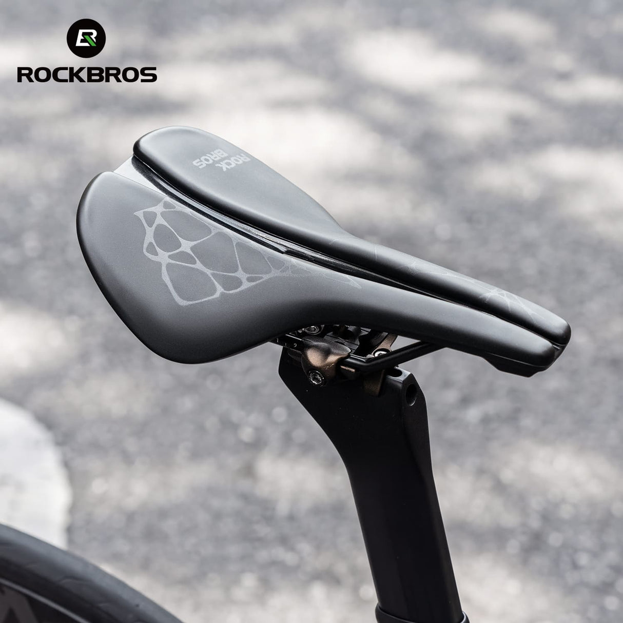 ROCKBROS Sportowe Siodełko Rowerowe Ergonomiczny Design, Pręty Cr-Mo i Wysok Siodełka rowerowe