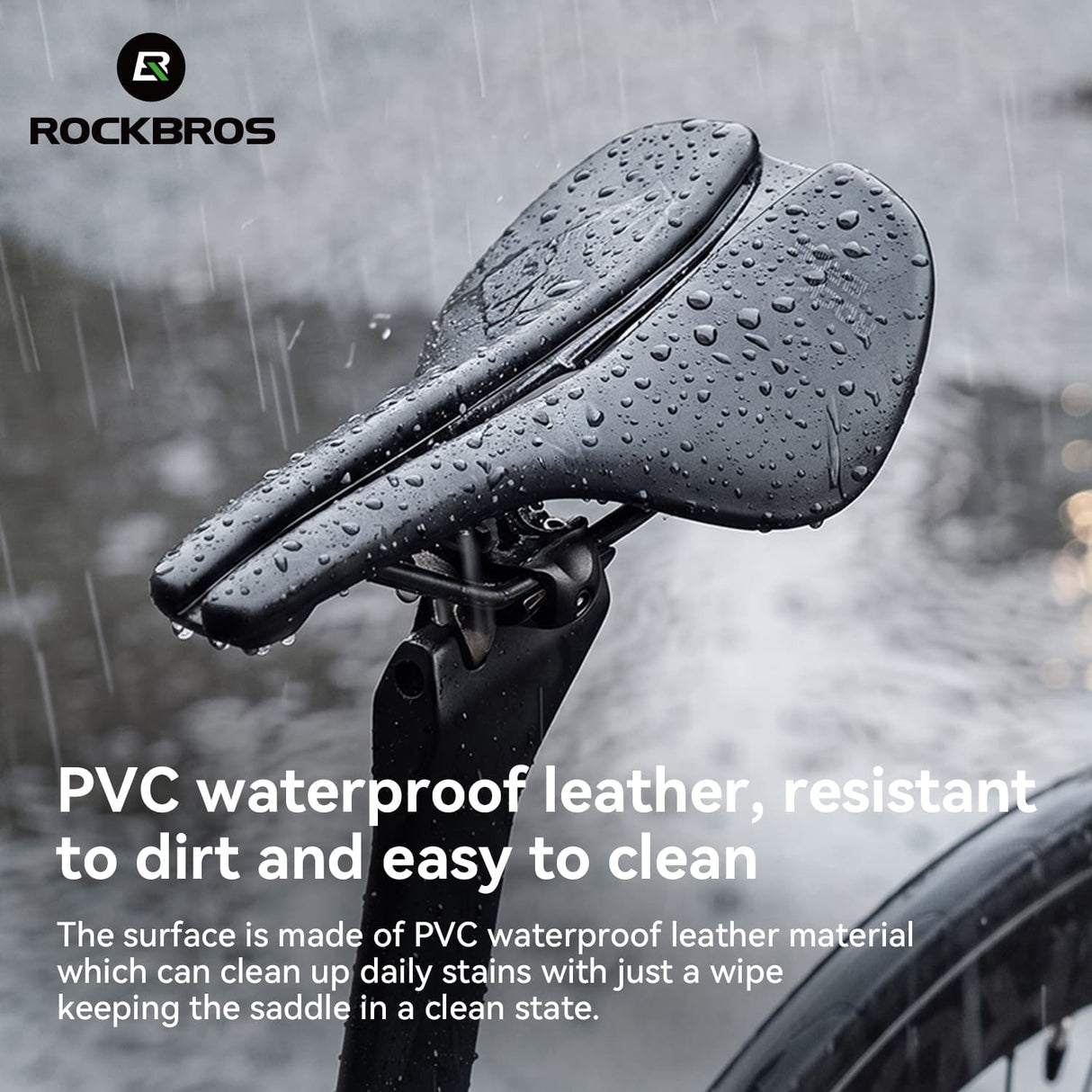 ROCKBROS Sportowe Siodełko Rowerowe Ergonomiczny Design, Pręty Cr-Mo i Wysok Siodełka rowerowe