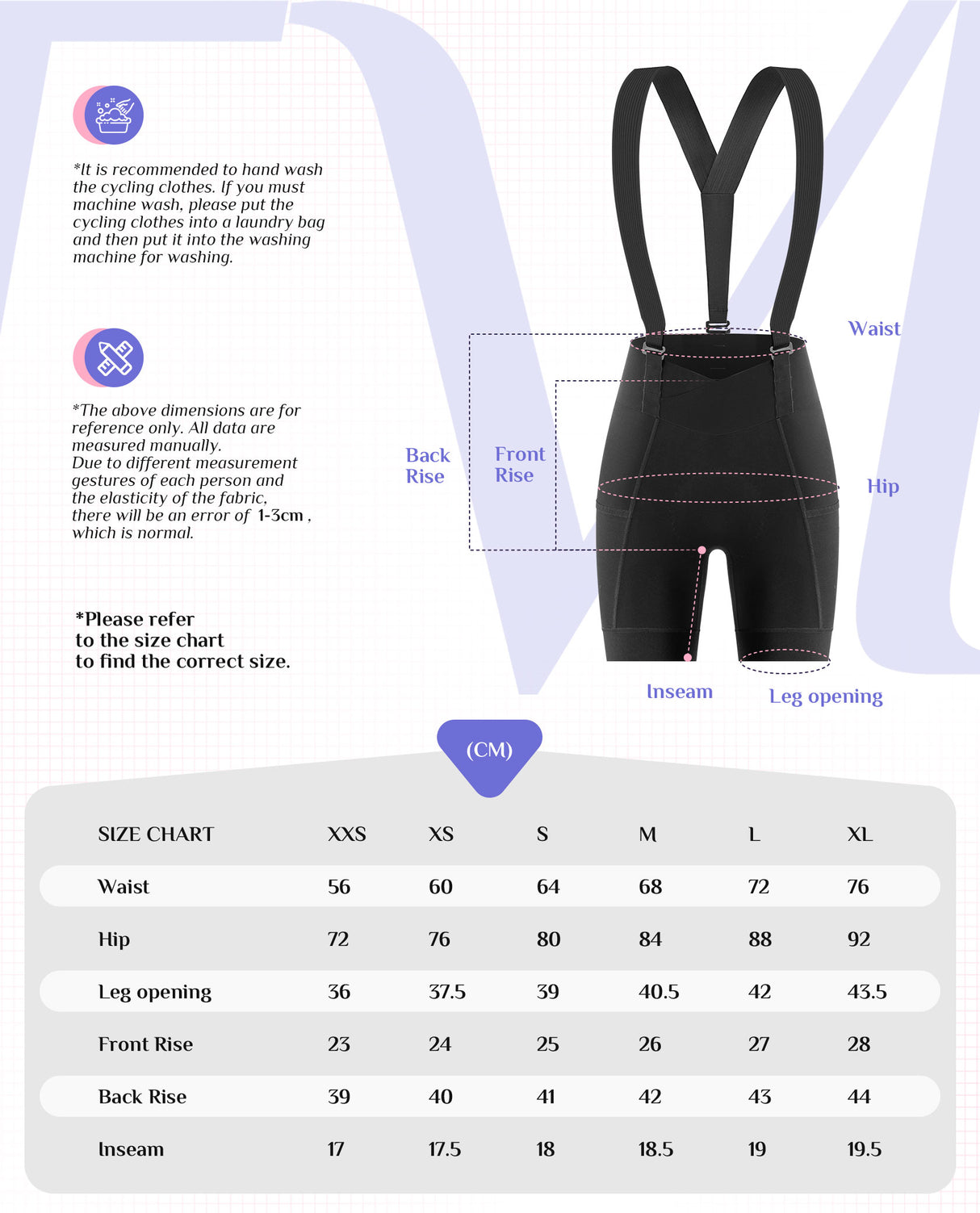 ROCKBROS TVI Damskie Spodenki Kolarskie Bib Tight,Duże, Wygodne Spodenki z Odpinanymi Ramiączkami na Rower Górski i Szosowy-YDDK006 Spodenki