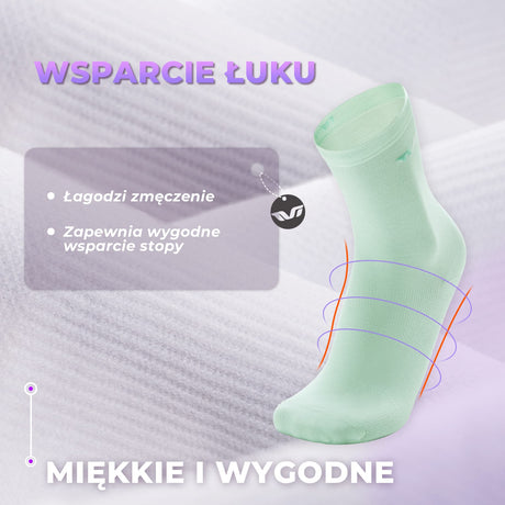 TVI Damskie Długie Skarpetki do Kolarstwa Szosowego