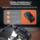 Torba na Ramę Roweru Twarde Etui z Ekranem Dotykowym do Telefonów do 6,8 Cala