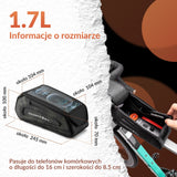 Torba na Ramę Roweru Twarde Etui z Ekranem Dotykowym do Telefonów do 6,8 Cala