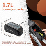 Torba na Ramę Roweru Twarde Etui z Ekranem Dotykowym do Telefonów do 6,8 Cala
