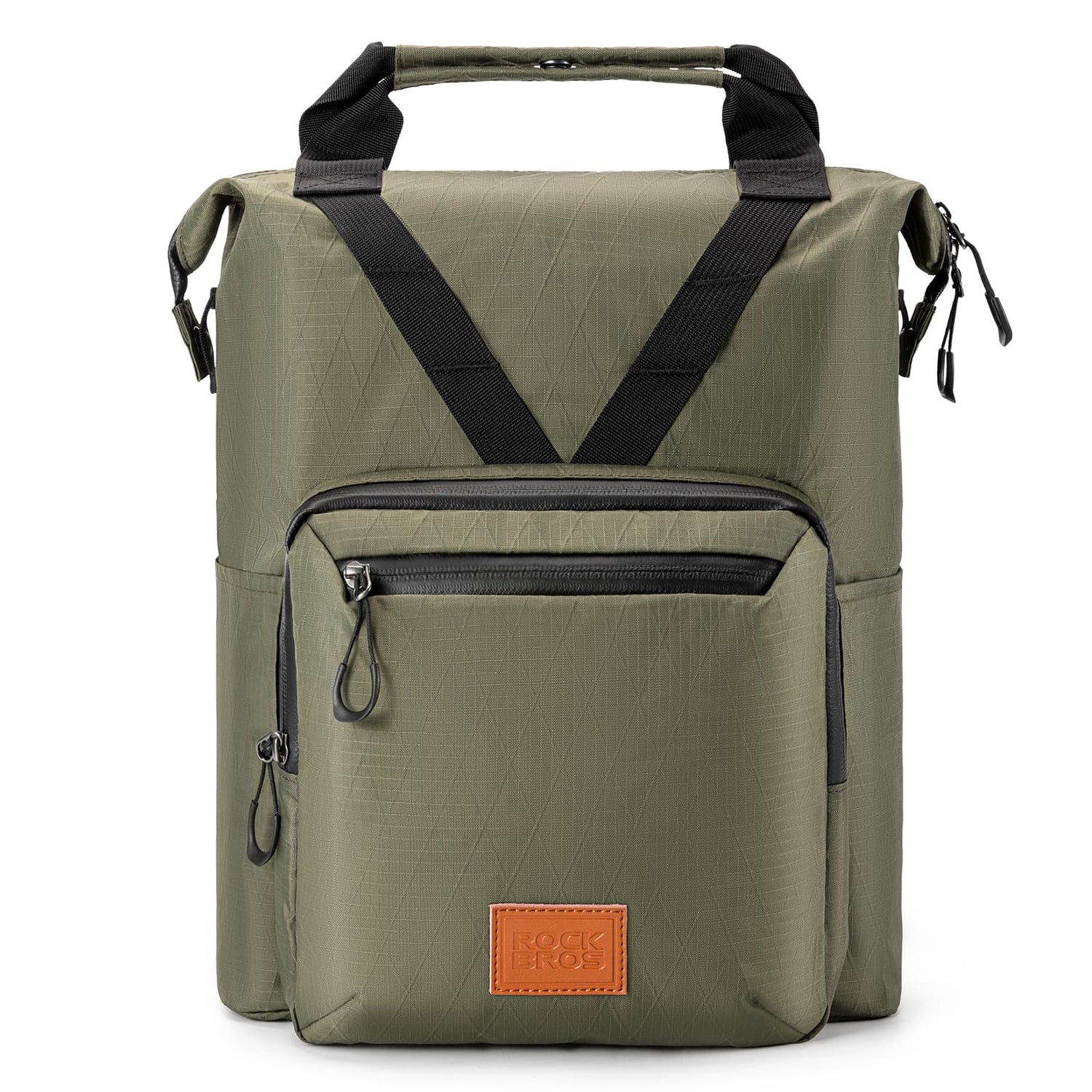 ROCKBROS Torby na Kierownicę Składany Wielofunkcyjny Plecak Rowerowy 11,5L PlecakiOliwkowoszary