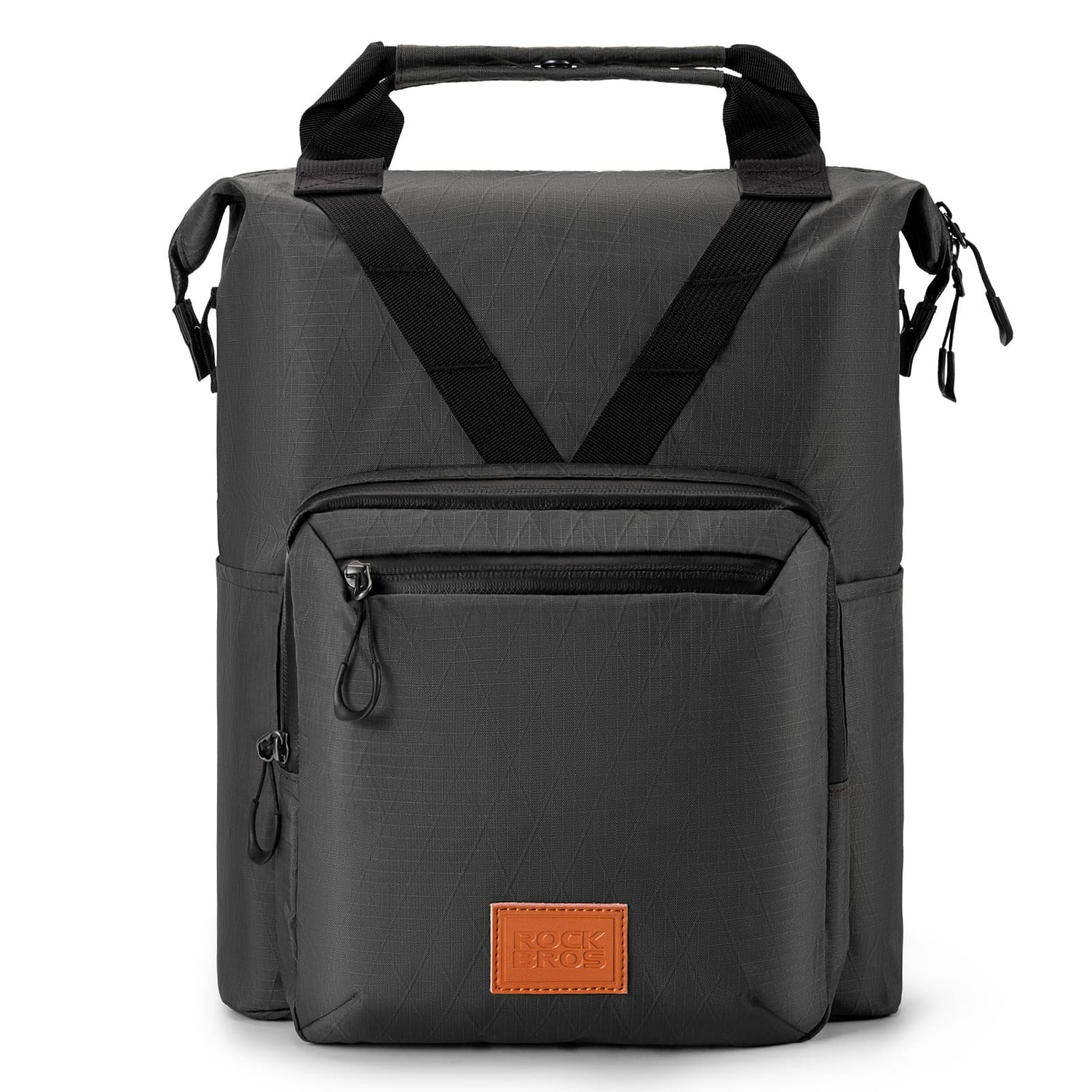 ROCKBROS Torby na Kierownicę Składany Wielofunkcyjny Plecak Rowerowy 11,5L PlecakiCzarny