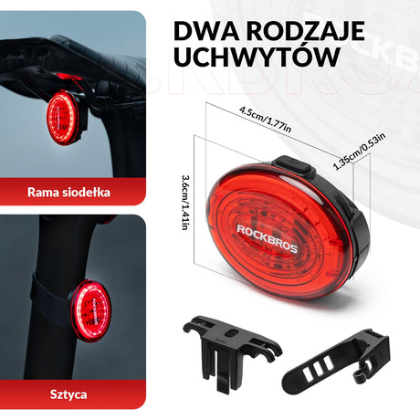 Tylne Światło Rowerowe Inteligentny Czujnik Hamulca