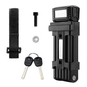 ROCKBROS ROCKBROS Zapięcie Składane Rowerowe Blokada 88cm z 2 Kluczami Bezpieczne Zabezpieczenie przed Kradzieżą Zapięcie Rowerowe z Uchwytem do Roweru Górskiego, Roweru Elektrycznego, Roweru Szosowego Torba Przednia