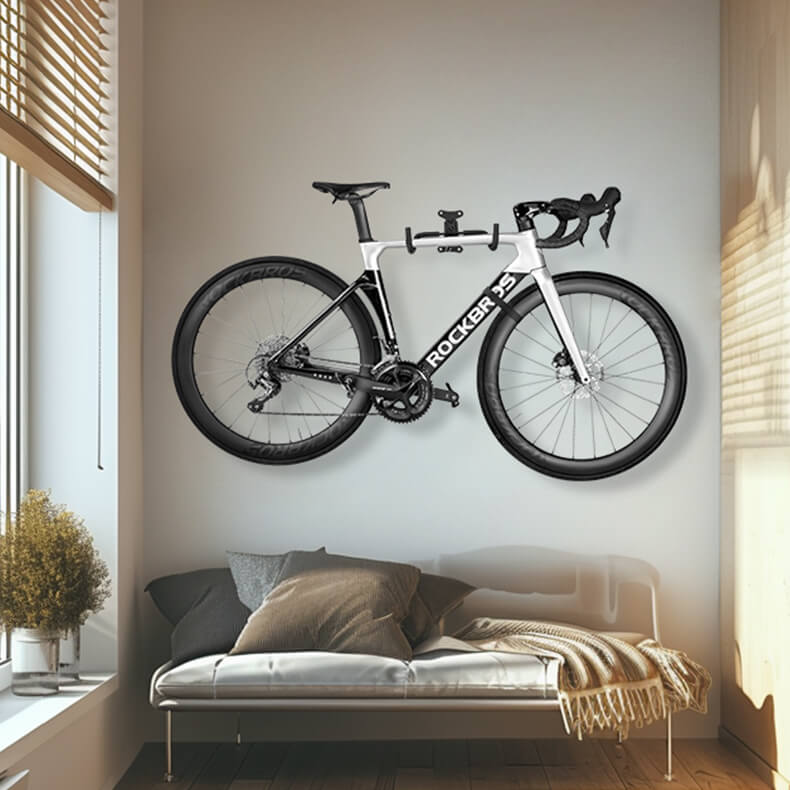 Wall Mounted Rower ROCKBROS Wall Mount Bike Holder, Foldable Bike Holder, Bike Stand, 360 ...