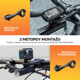Uchwyt na Komputer Rowerowy – 3w1 z Mocowaniem na Światło/Kamerę