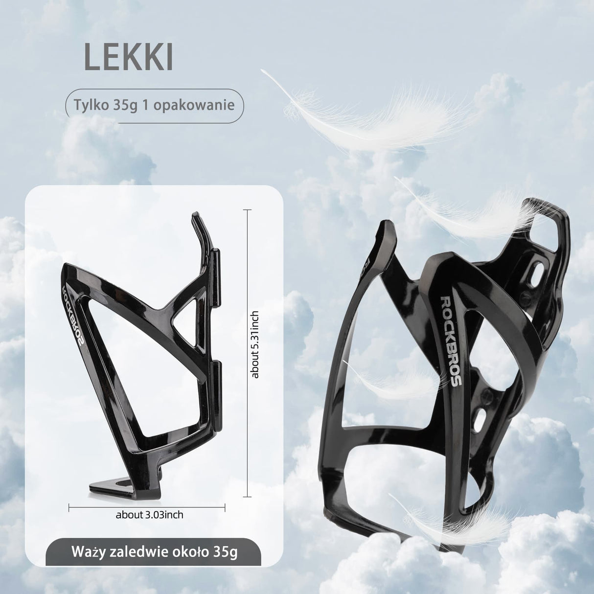 Uchwyty na Bidon Lekki Materiał PC Kolorowy 35g-FK-338