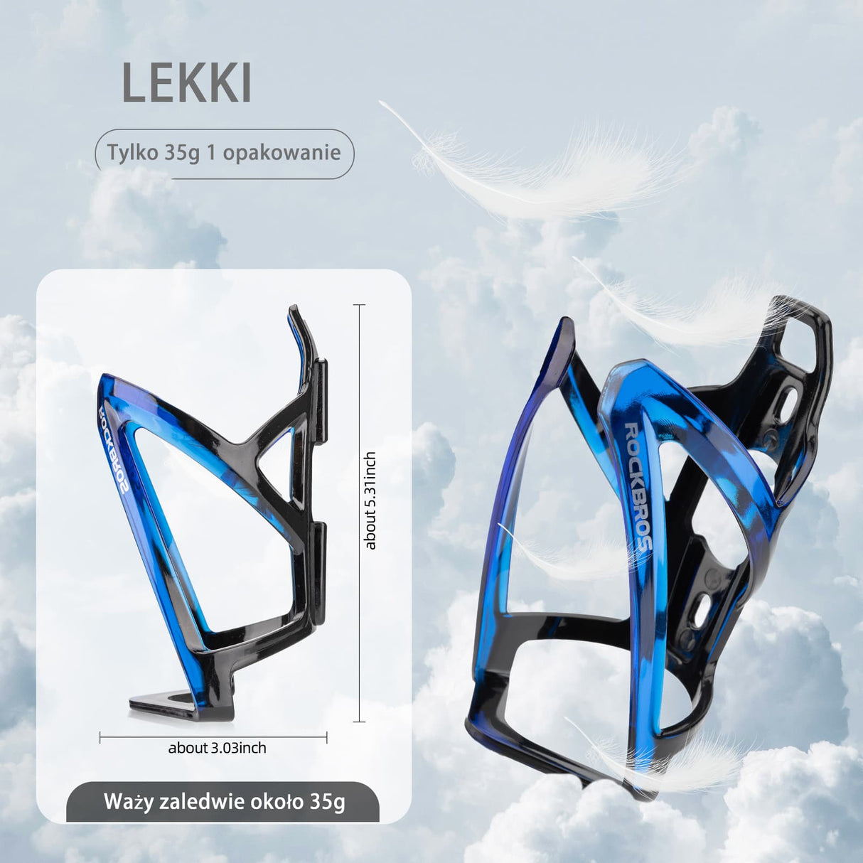 Uchwyty na Bidon Lekki Materiał PC Kolorowy 35g-FK-338