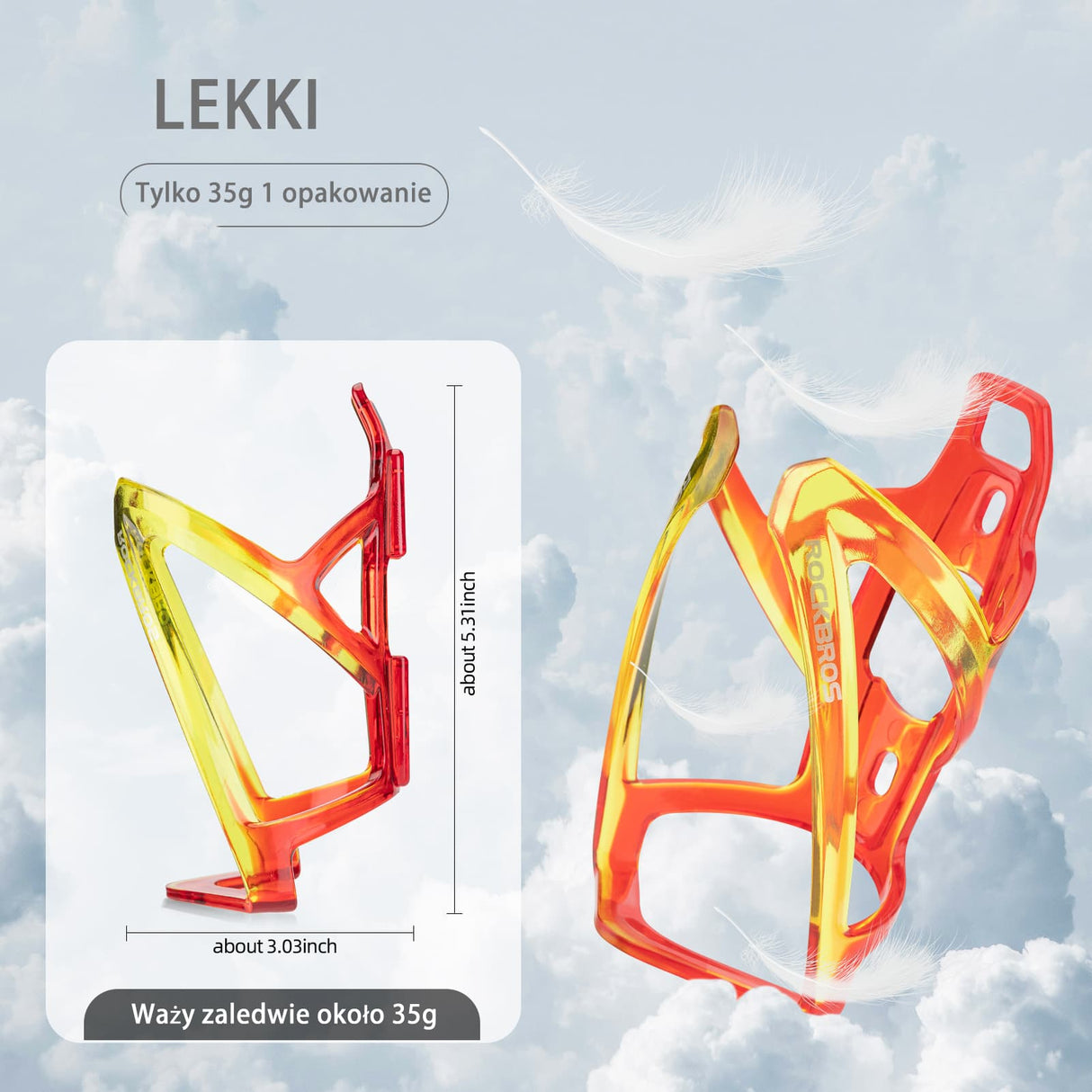 Uchwyty na Bidon Lekki Materiał PC Kolorowy 35g-FK-338