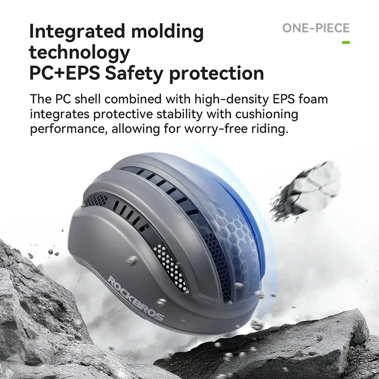 ROCKBROS Kask Rowerowy Rekreacyjny Zdejmowany Daszek I Gogle Magnetyczne-ZK-099 Kaski