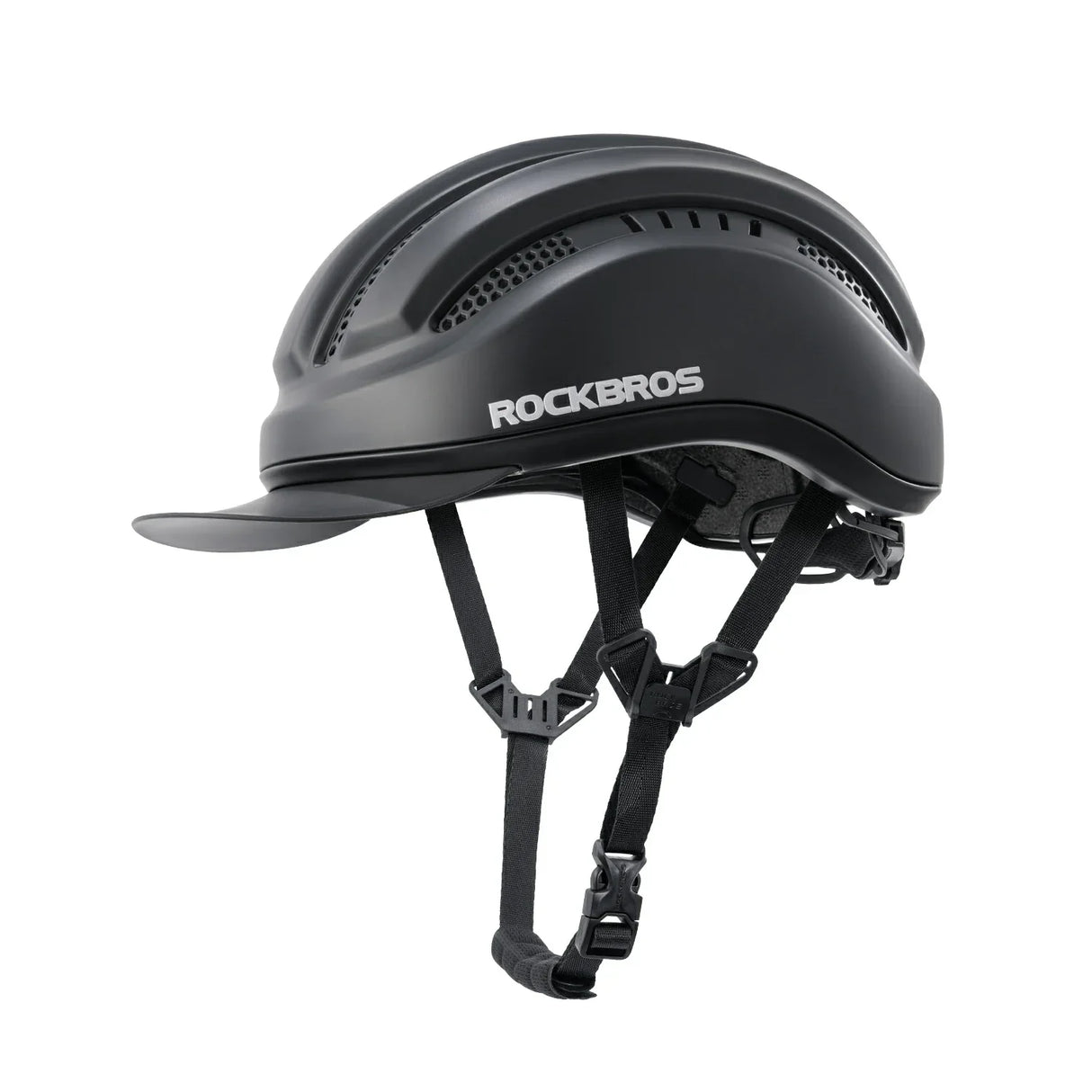 ROCKBROS Kask Rowerowy Rekreacyjny Zdejmowany Daszek I Gogle Magnetyczne-ZK-099 KaskiCzarny