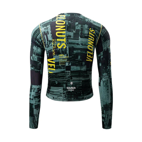 Velonuts Velonuts Męska Koszulka Rowerowa Ultra Short Z Długim Rękawem Zielona Fahrradtrikot