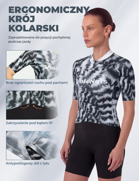 Velonuts Velonuts Damska Koszulka Rowerowa Extra Short Krótki Rękaw Koszulki