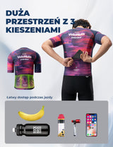 Velonuts Velonuts Męska Koszulka Rowerowa Velonuts Extra Short Krótki Rękaw, Fioletowa Koszulki
