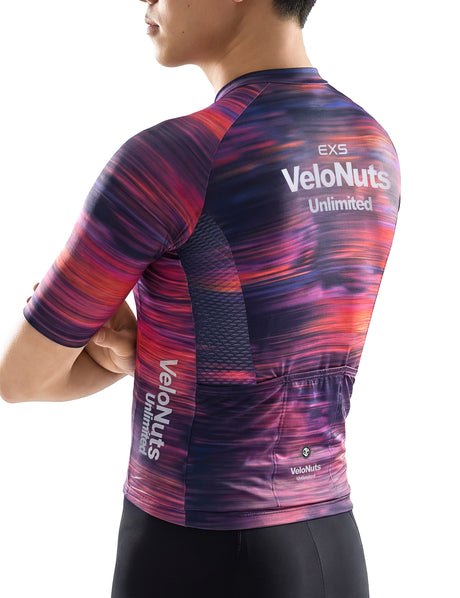 Velonuts Velonuts Męska Koszulka Rowerowa Velonuts Extra Short Krótki Rękaw, Fioletowa Koszulki