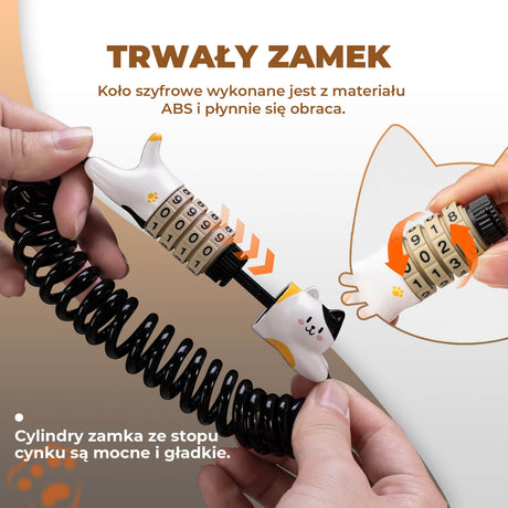 Zapięcia Szyfrowy do Kasku w Kształcie Kota dla Dzieci 