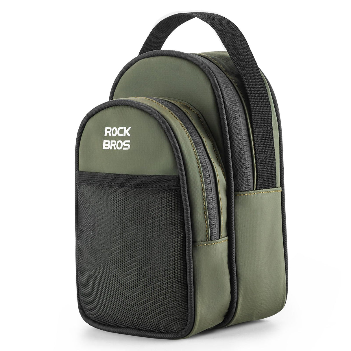 ROCKBROS Torba na Kierownicę do Roweru Składanego 1,8L, z Klamrą Montażową-W014 Torby na kierownicęMatowy zielony