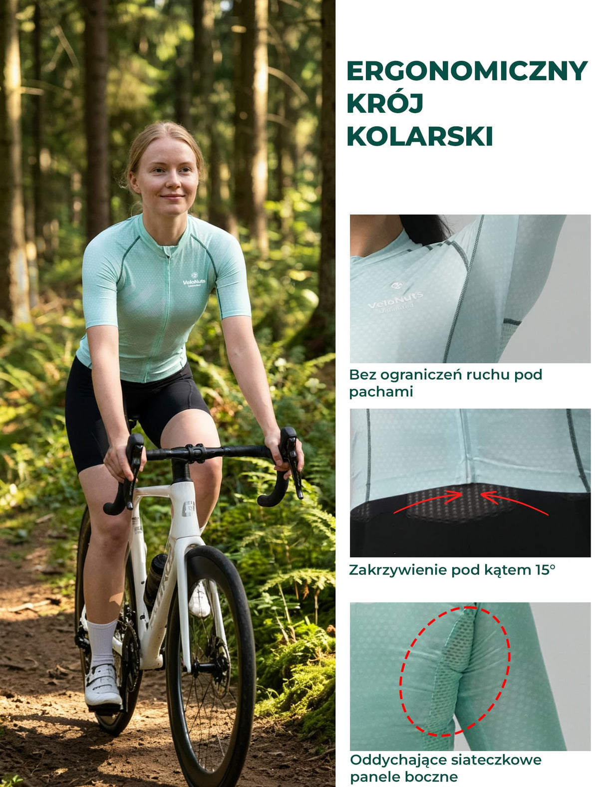Velonuts Velonuts Damska Koszulka Rowerowa Desert Lguana Koszulki