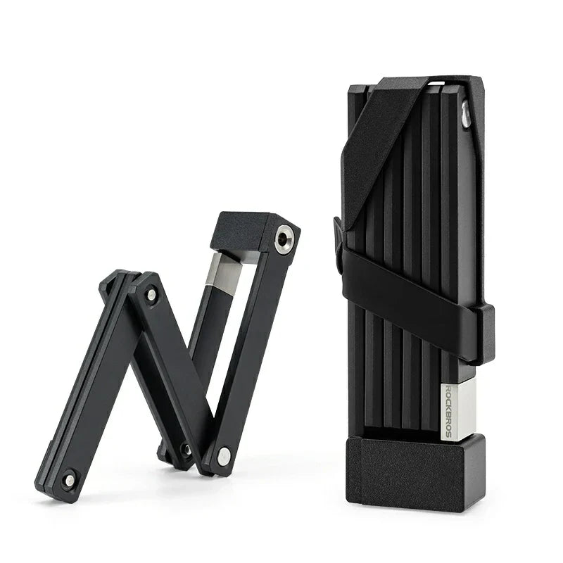 ROCKBROS mini folding bike lock with mount