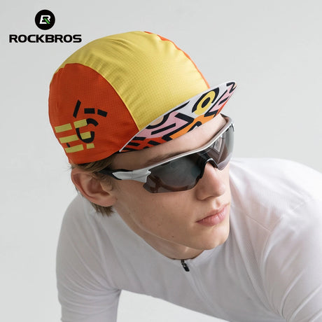 ROCKBROS Elastyczna Czapka Rowerowa z Zakrzywionym Daszkiem – Lekka i Oddychająca Czapki