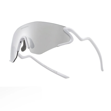 Photochromic Cycling Sunglasses with UV400 Protection#Color_White