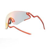 Photochromic Cycling Sunglasses with UV400 Protection#Color_Red
