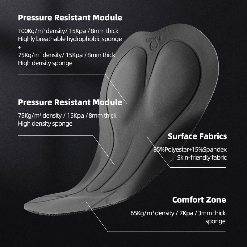 ROCKBROS Męskie Spodenki Rowerowe Z Szelkami Spodenki rowerowe na szelkach