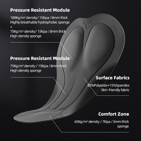 ROCKBROS Męskie Spodenki Rowerowe Z Szelkami Spodenki rowerowe na szelkach