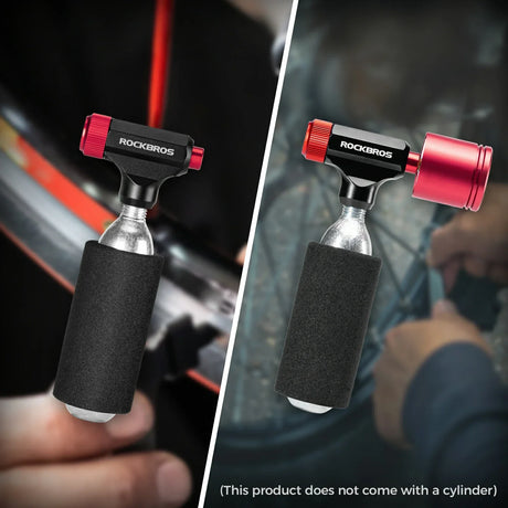 ROCKBROS Pompka Rowerowa na CO2 z Manometrem Pompki rowerowe