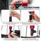 ROCKBROS mini bicycle pump with barometer Presta & Schrader valve