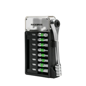 ROCKBROS Zestaw Naprawczy Klucz z Grzechotką Stal S2 -TG-8602 Narzędzia do naprawy roweru
