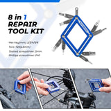 ROCKBROS Narzędzie 8 w 1 do Naprawy, Wielofunkcyjne, Przenośne Narzędzia do naprawy roweru
