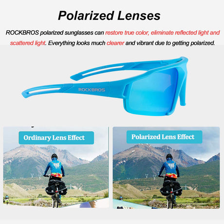 ROCKBROS ROCKBROS Sportowe Okulary Przeciwsłoneczne, Fotochromowe, Okulary Rowerowe z Ochroną UV400, Okulary Rowerowe do Aktywności na Świeżym Powietrzu,Jazda na Rowerze, Jazda Samochodem, Golf, Unisex Rękawiczki