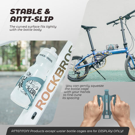 ROCKBROS ROCKBROS Uchwyt na Butelkę, Lekki, Prosta Instalacja, Uniwersalny, na Butelek, Parasol, Puszek, do Więszości Rowerów, Stabliny, Czarny, Niebieski, Czerwony, Zielony Uchwyty na bidon