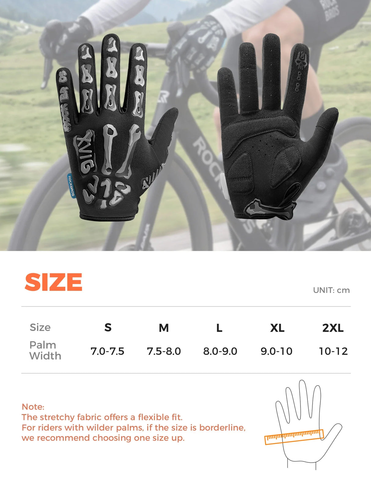 ROCKBROS Pełne Rękawiczki Rowerowe S426 z Amortyzacją SBR