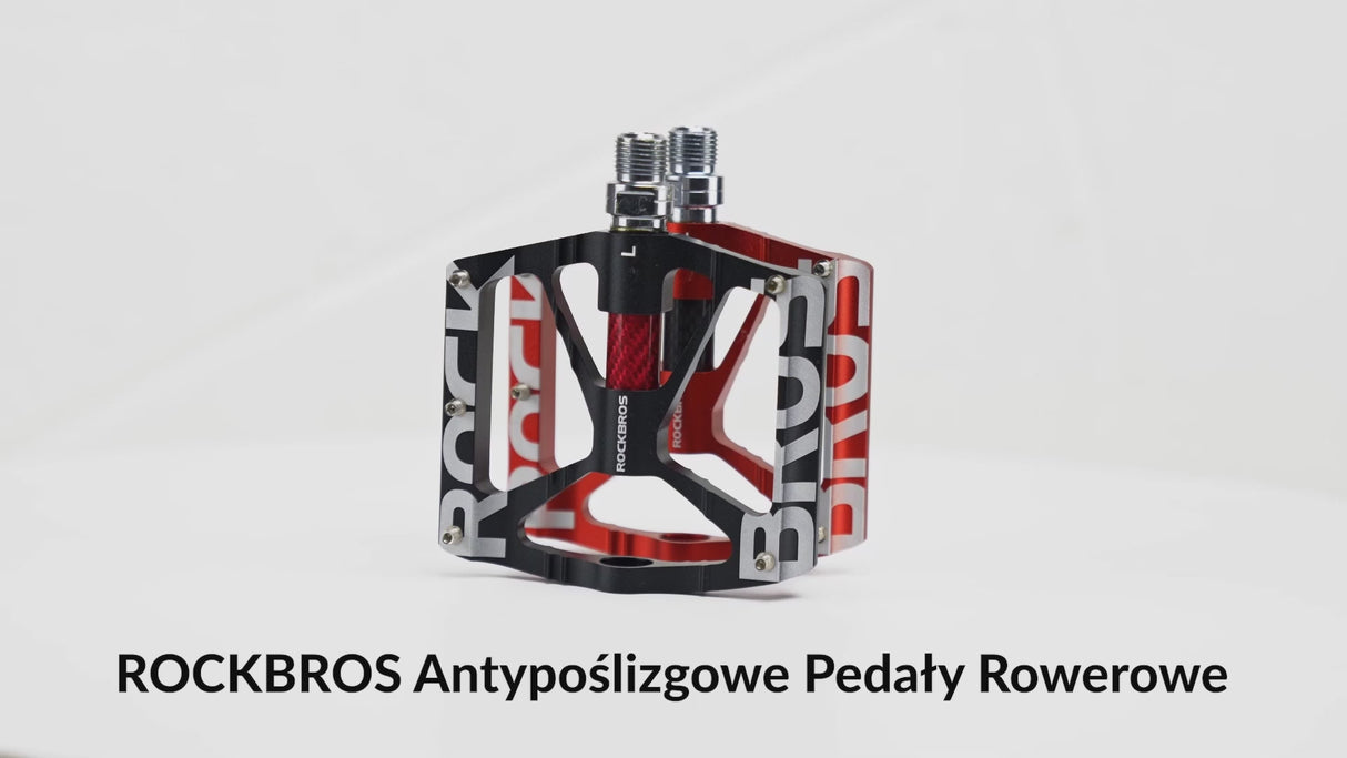 ROCKBROS Pedały Rowerowe 9/16" Aluminiowe Antypoślizgowe z Uszczelnionymi Łożyskami do MTB