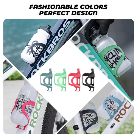 ROCKBROS ROCKBROS Uchwyt na Butelkę, Lekki, Prosta Instalacja, Uniwersalny, na Butelek, Parasol, Puszek, do Więszości Rowerów, Stabliny, Czarny, Niebieski, Czerwony, Zielony Uchwyty na bidon