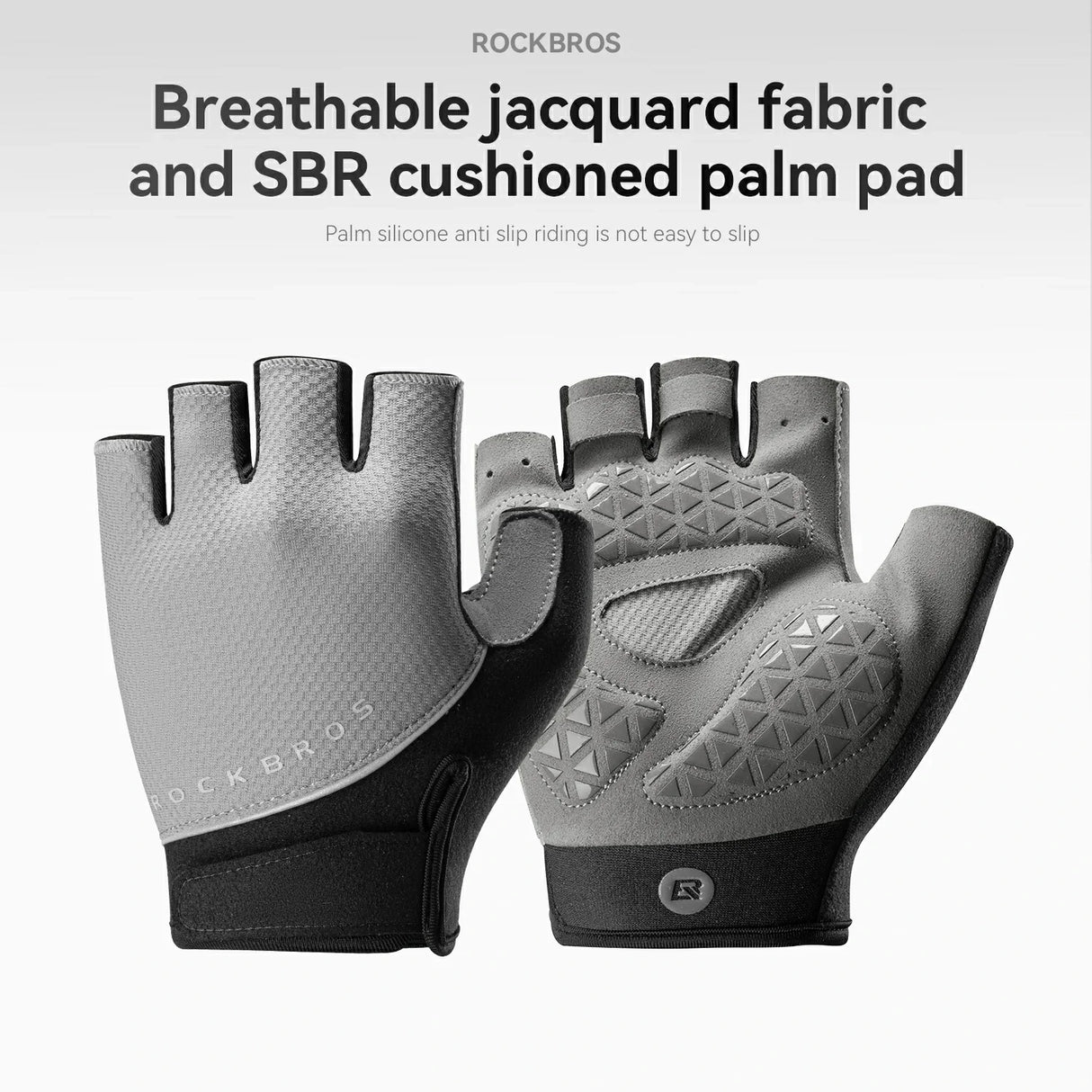 ROCKBROS S424 Half Finger Bike Gloves Breathable Cycling Gloves