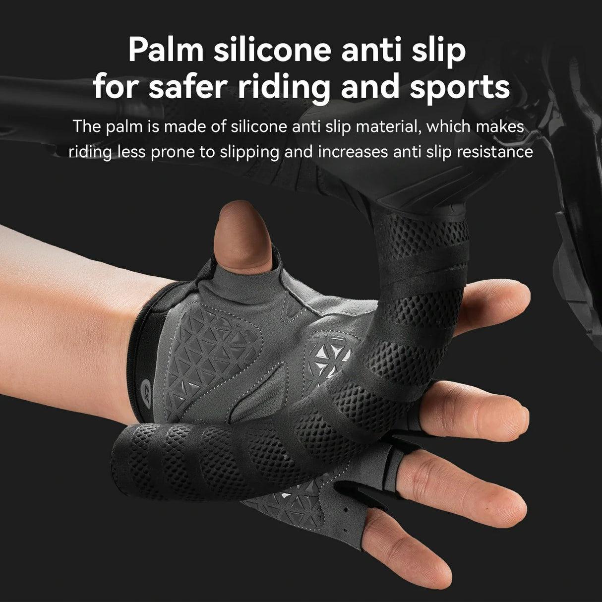 ROCKBROS S424 Half Finger Bike Gloves Breathable Cycling Gloves