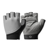ROCKBROS S424 Half Finger Bike Gloves Breathable Cycling GlovesGray M